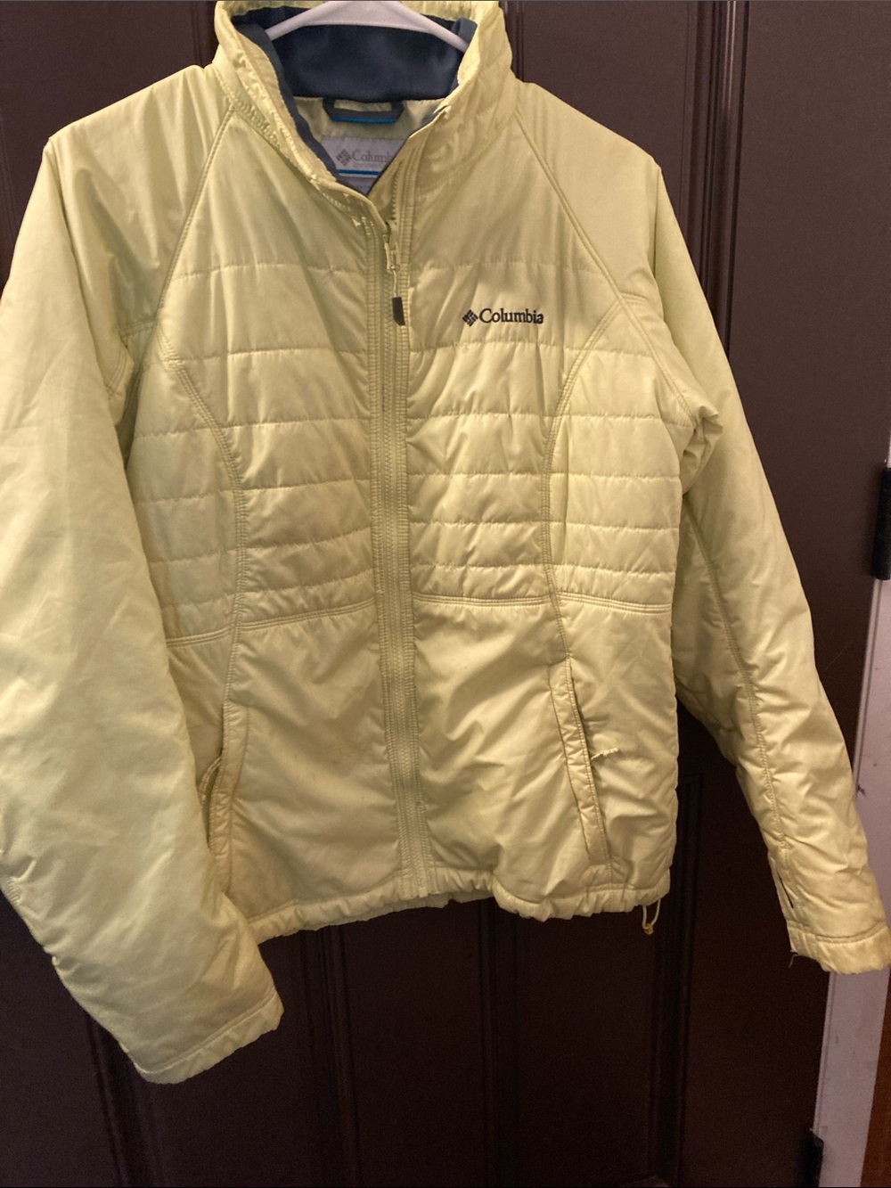 Columbia Pale Yellow Quilted Puffer Jacket